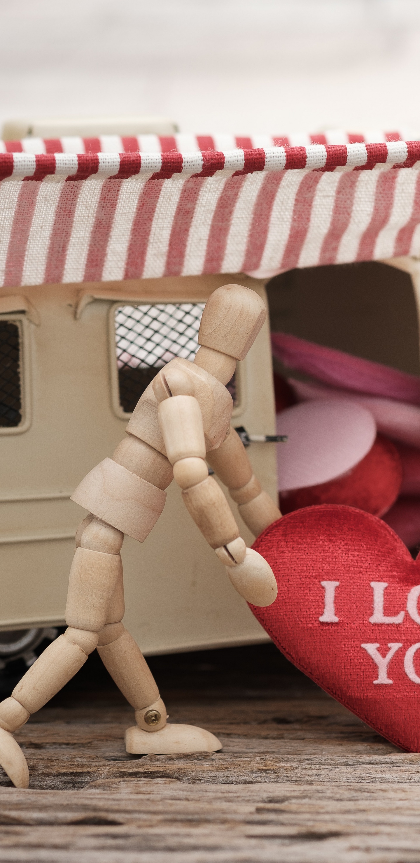 Обои День Святого Валентина, сердце, красный цвет, любовь, розовый в разрешении 1440x2960