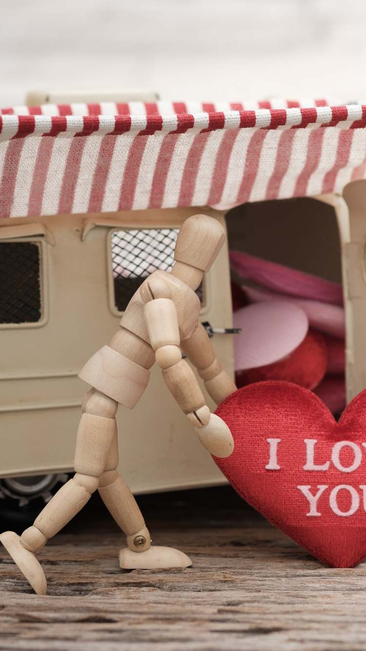 Обои День Святого Валентина, сердце, красный цвет, любовь, розовый в разрешении 750x1334