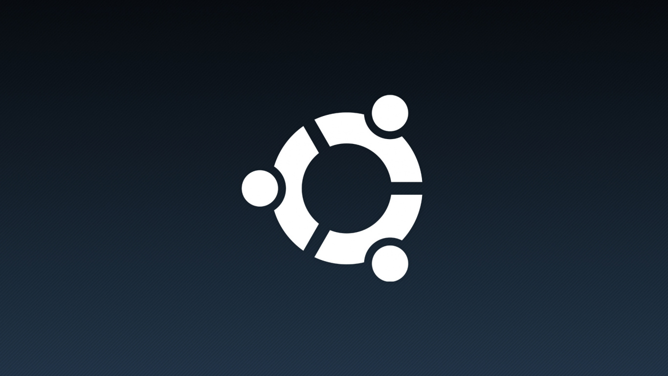Обои ubuntu, linux, Операционная система, дистрибутив Linux, лого в разрешении 1366x768