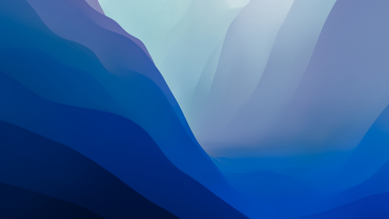 Обои macOS 12 Monterey Blue Modd – Official Stock Wallpaper 6K Resolution! (Light) в разрешении 1366x768