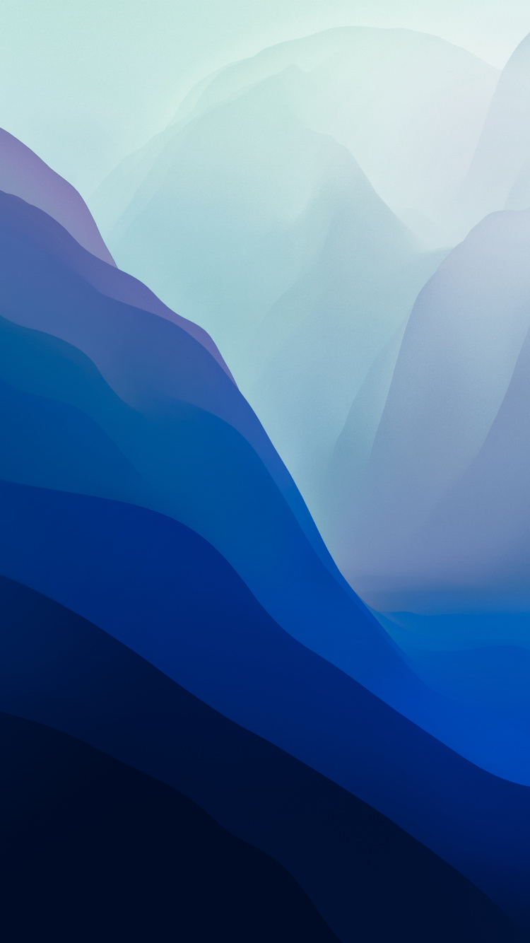 Обои macOS 12 Monterey Blue Modd – Official Stock Wallpaper 6K Resolution! (Light) в разрешении 750x1334