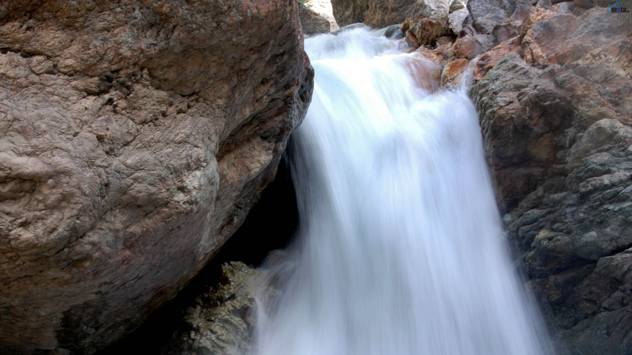 Обои водопад, водоток, водоем, гидроресурсы, вода в разрешении 1280x720
