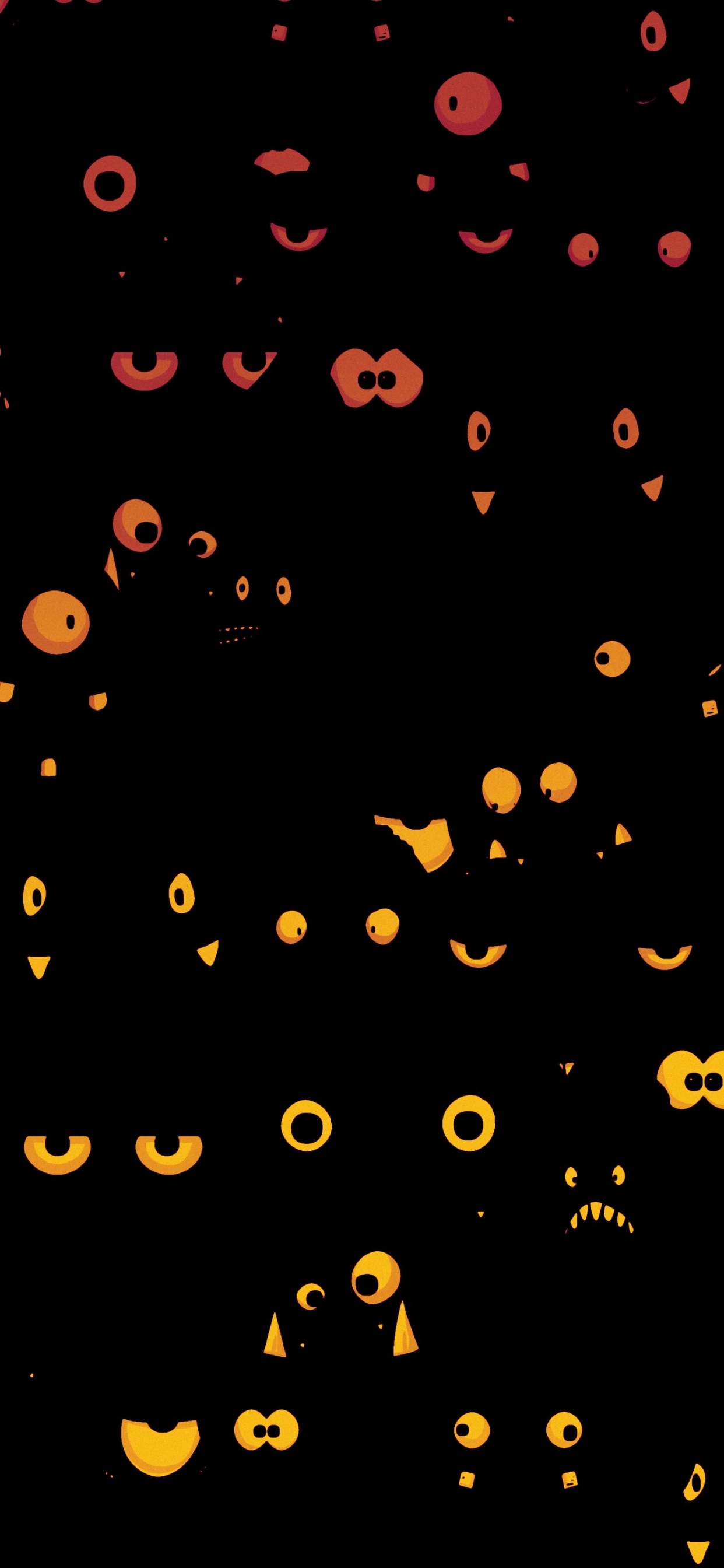 Обои узор, ночь, математика, арт, круг в разрешении 1242x2688