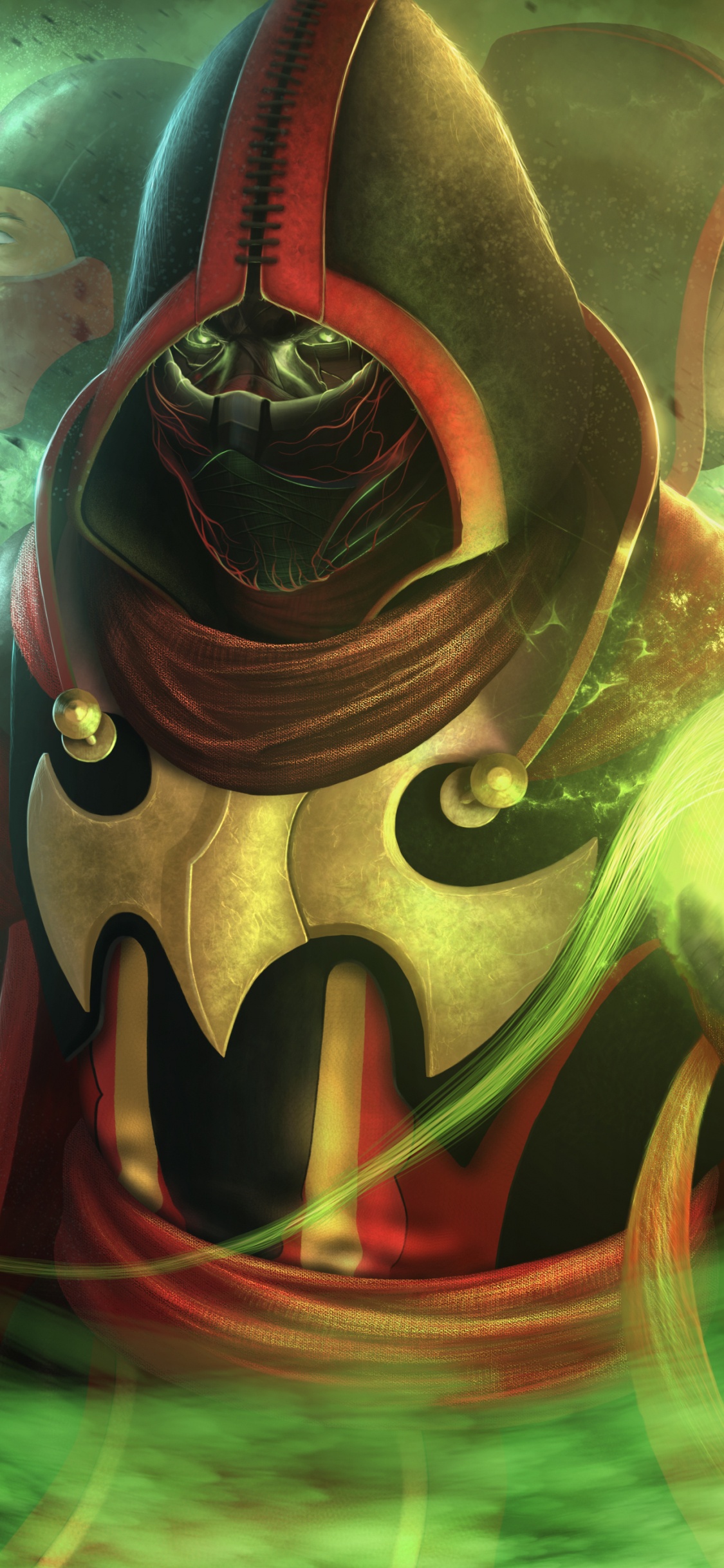 Обои Эрмак, мортал комбат, иллюстрация, арт, демон в разрешении 1125x2436