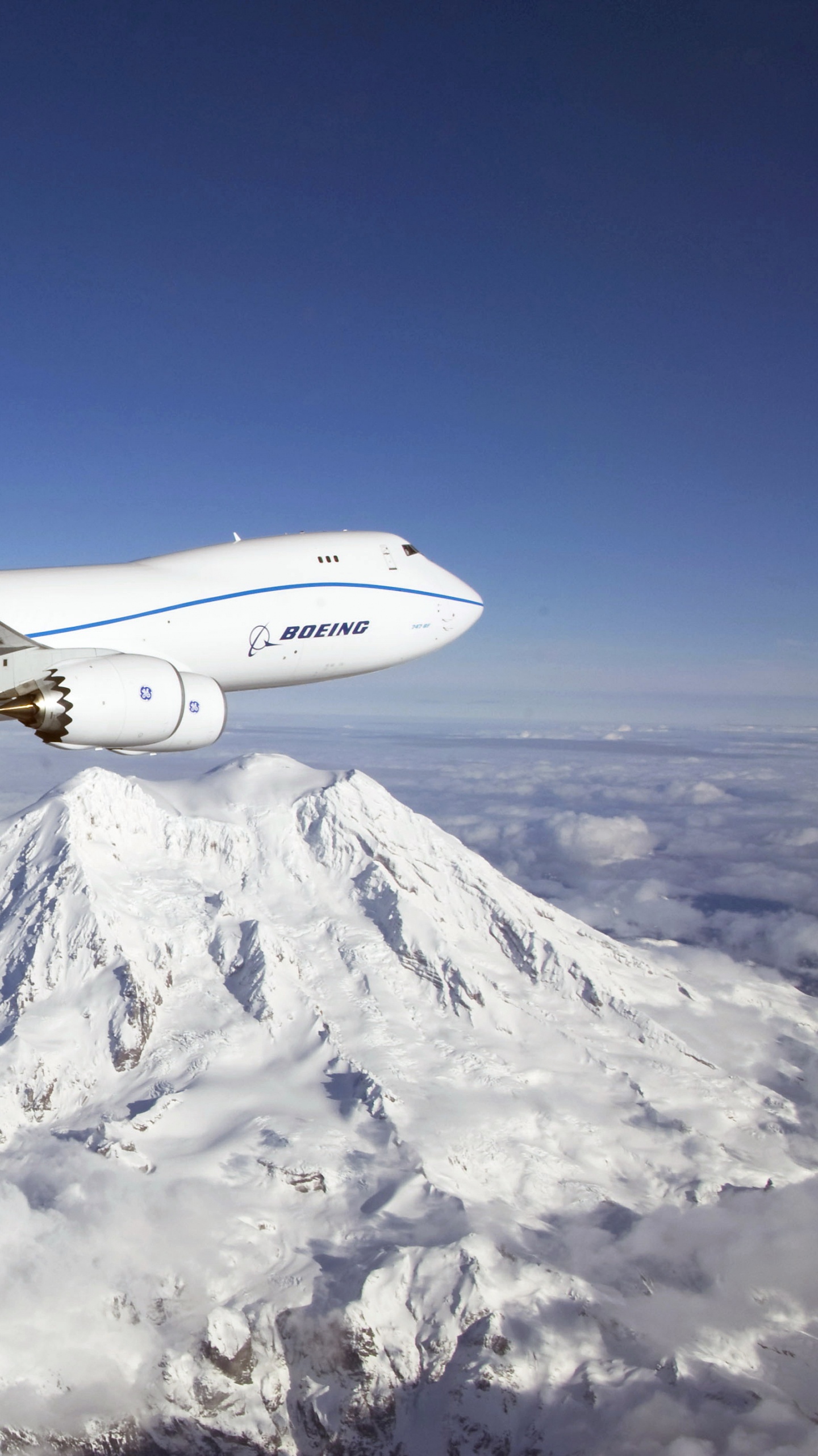 Обои Боинг, Боинг 747, авиакомпания, воздушное путешествие, авиалайнер в разрешении 1440x2560