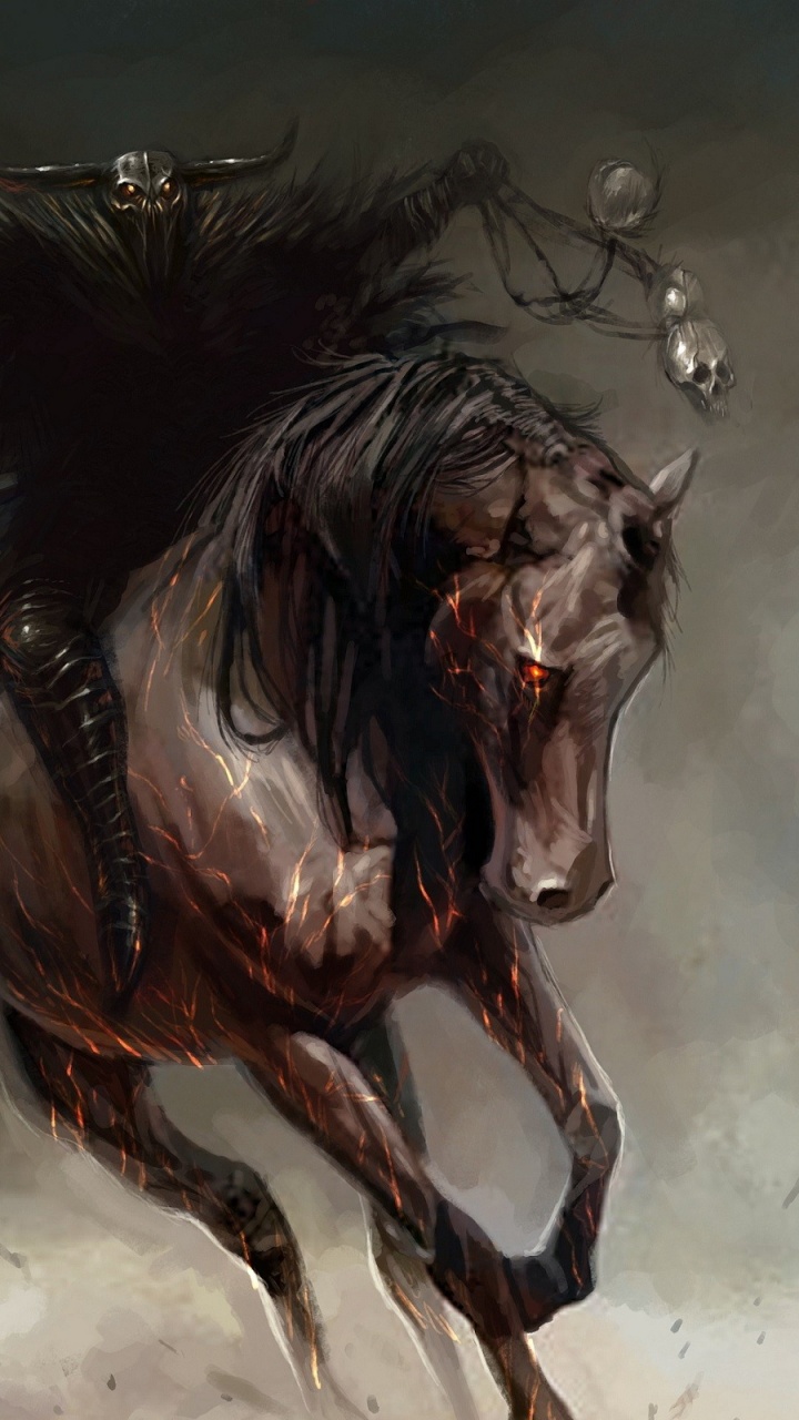 Обои конь, мифология, рюкзак, сумка, мешок в разрешении 720x1280