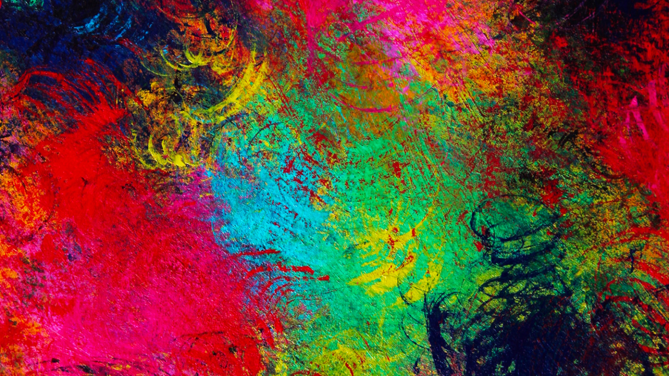 Обои живопись, рисование, абстрактное искусство, арт, цифровое искусство в разрешении 1366x768