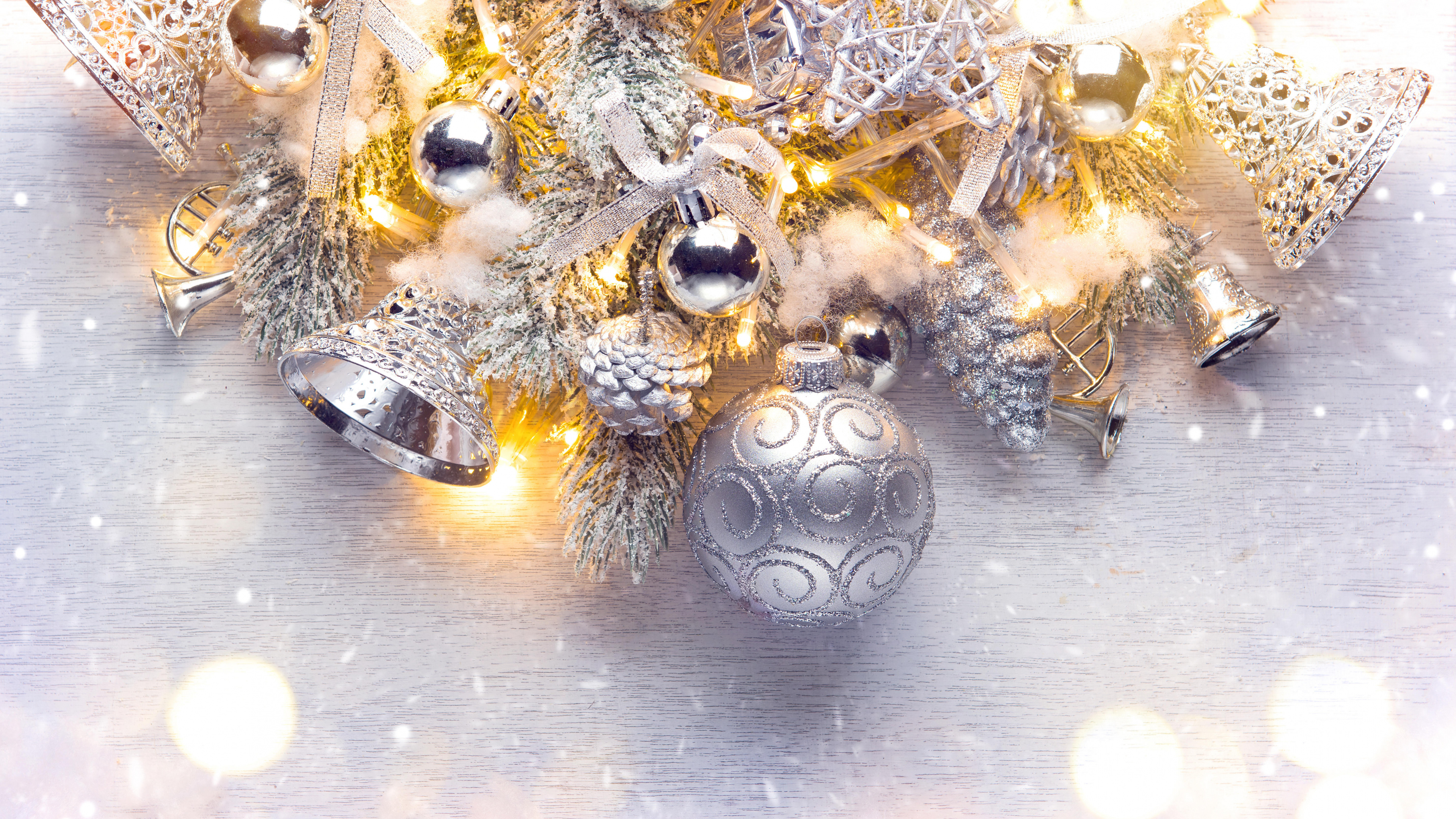 Обои Рождественский день, модный аксессуар, рождественский орнамент, кристалл, дизайн интерьера в разрешении 3840x2160
