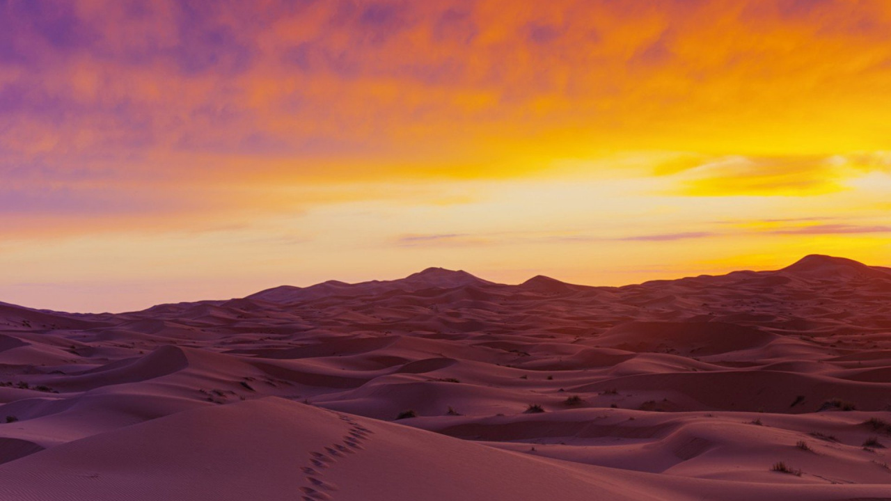 Обои эрг, Дюна, пустыня, Вади, песок в разрешении 1280x720