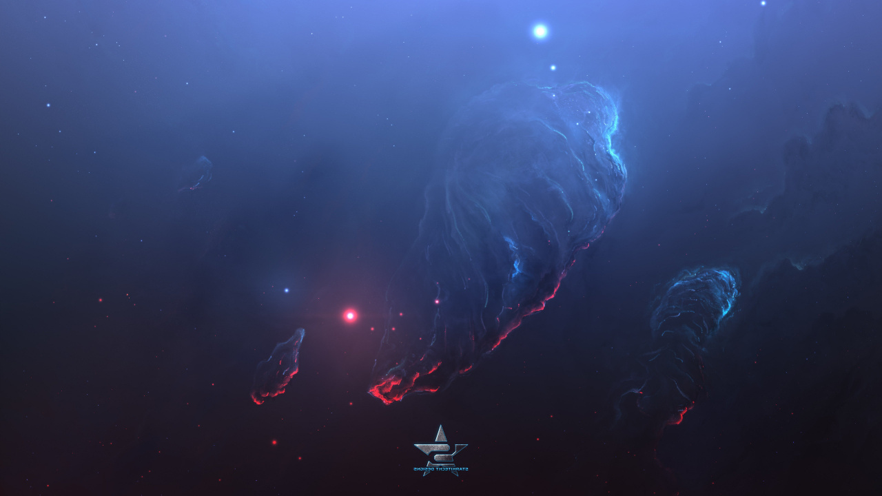 Обои подземные воды, синий, вода, ночь, море в разрешении 1280x720