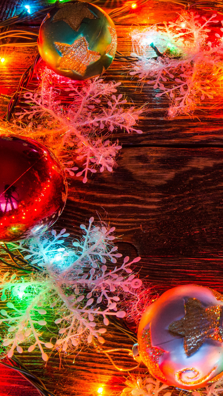 Обои Новый год, Рождественский день, рождественский орнамент, Рождественские огни, событие в разрешении 750x1334