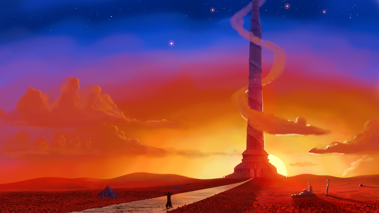 Обои цифровое искусство, арт, облако, атмосфера, экорегион в разрешении 1280x720