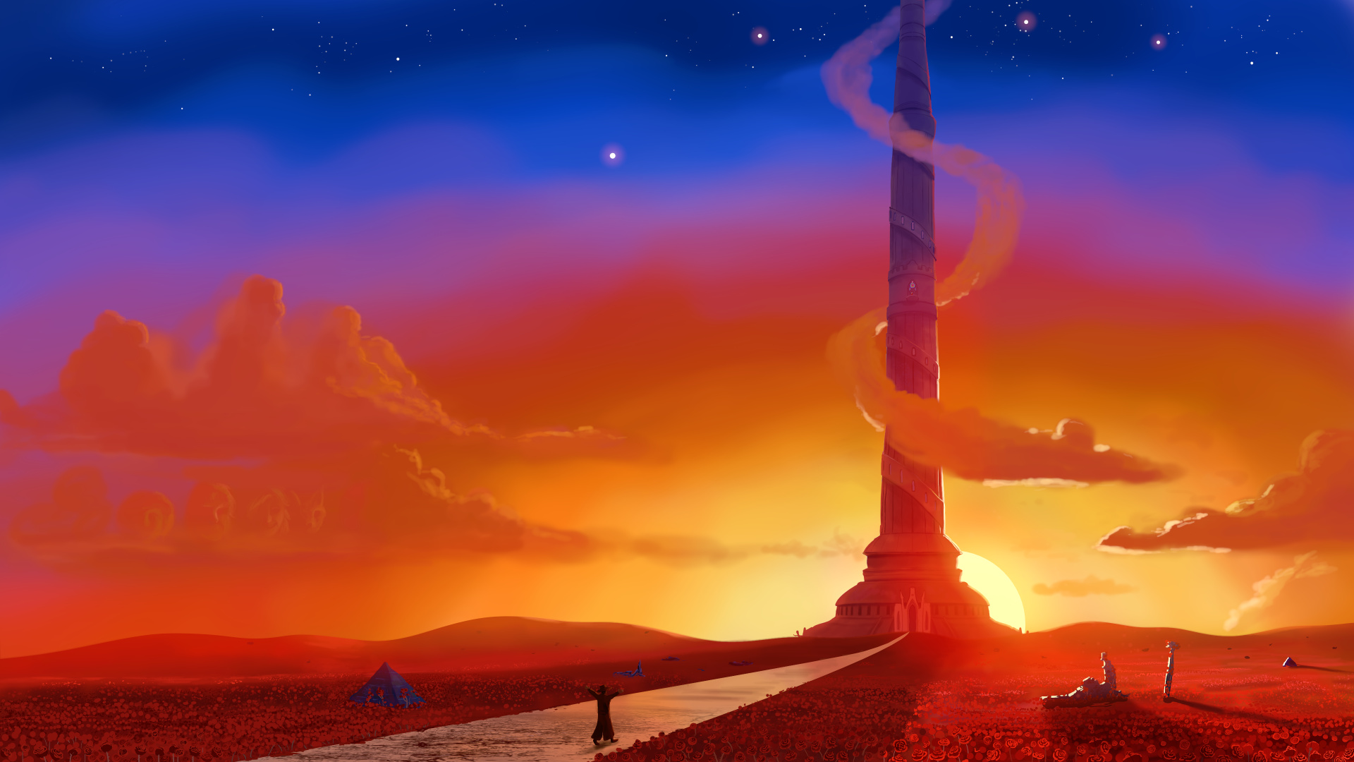 Обои цифровое искусство, арт, облако, атмосфера, экорегион в разрешении 1920x1080