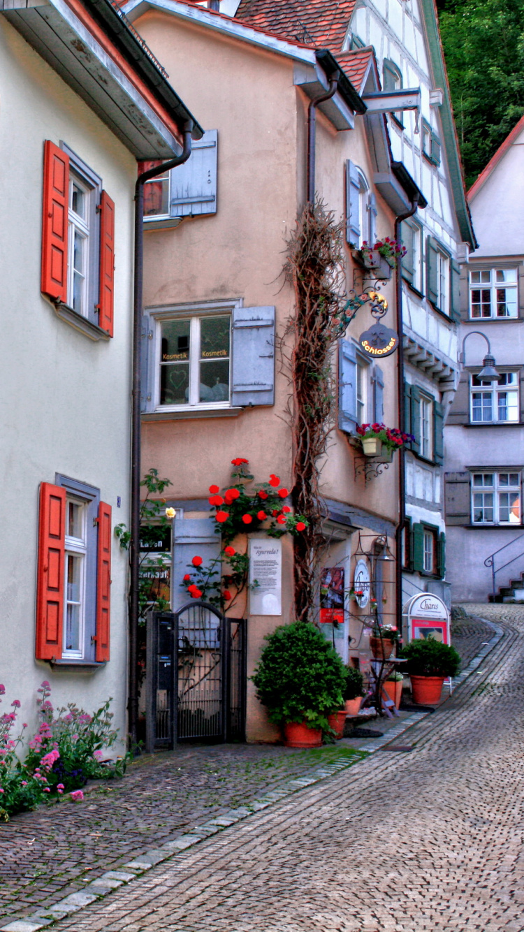 Обои Биберах, город, соседство, городок, здание в разрешении 750x1334