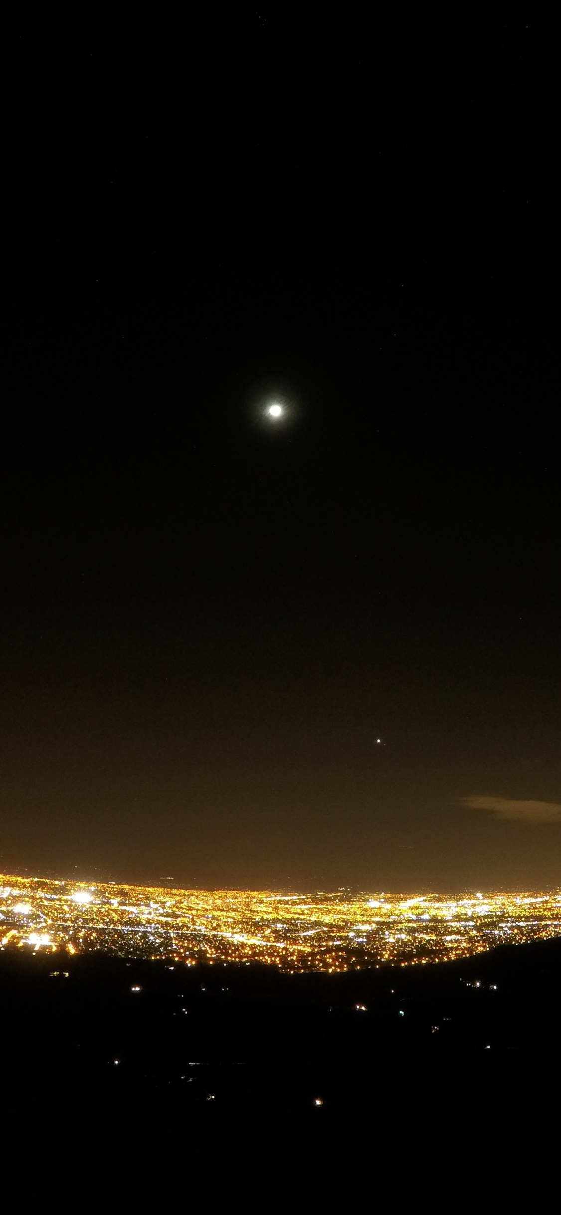 Обои ночь, астрономический объект, свет, небесное явление, атмосфера в разрешении 1125x2436