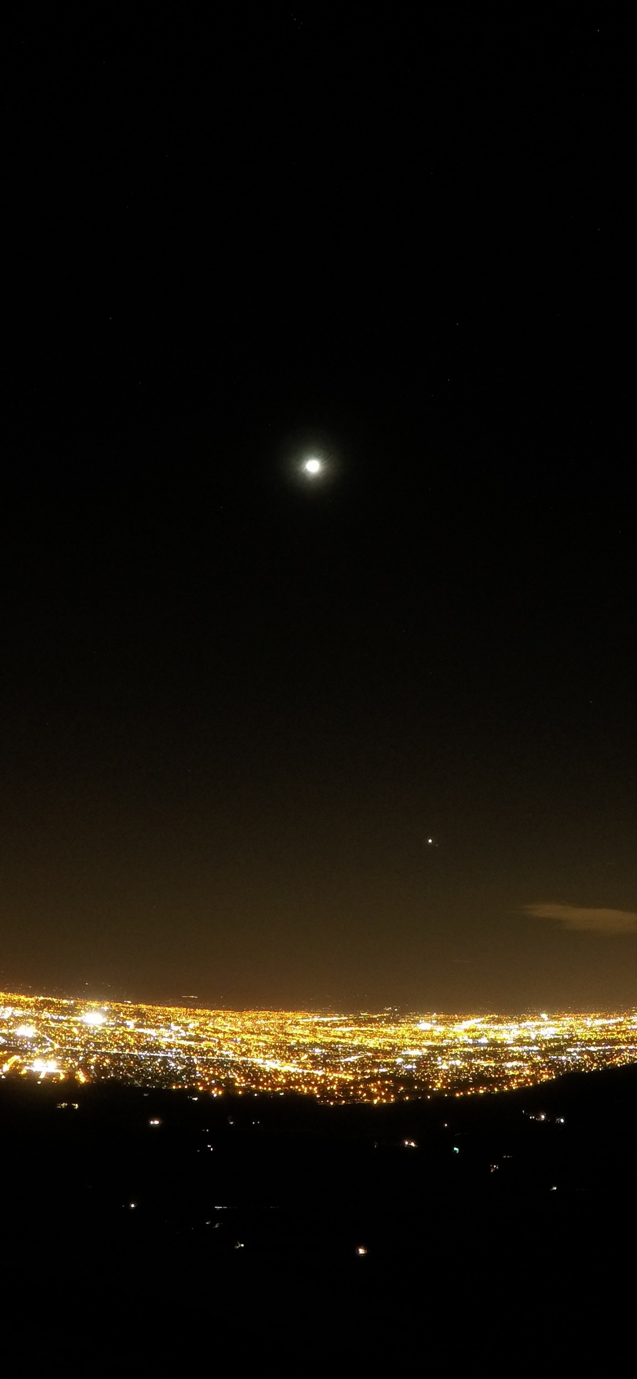 Обои ночь, астрономический объект, свет, небесное явление, атмосфера в разрешении 1242x2688