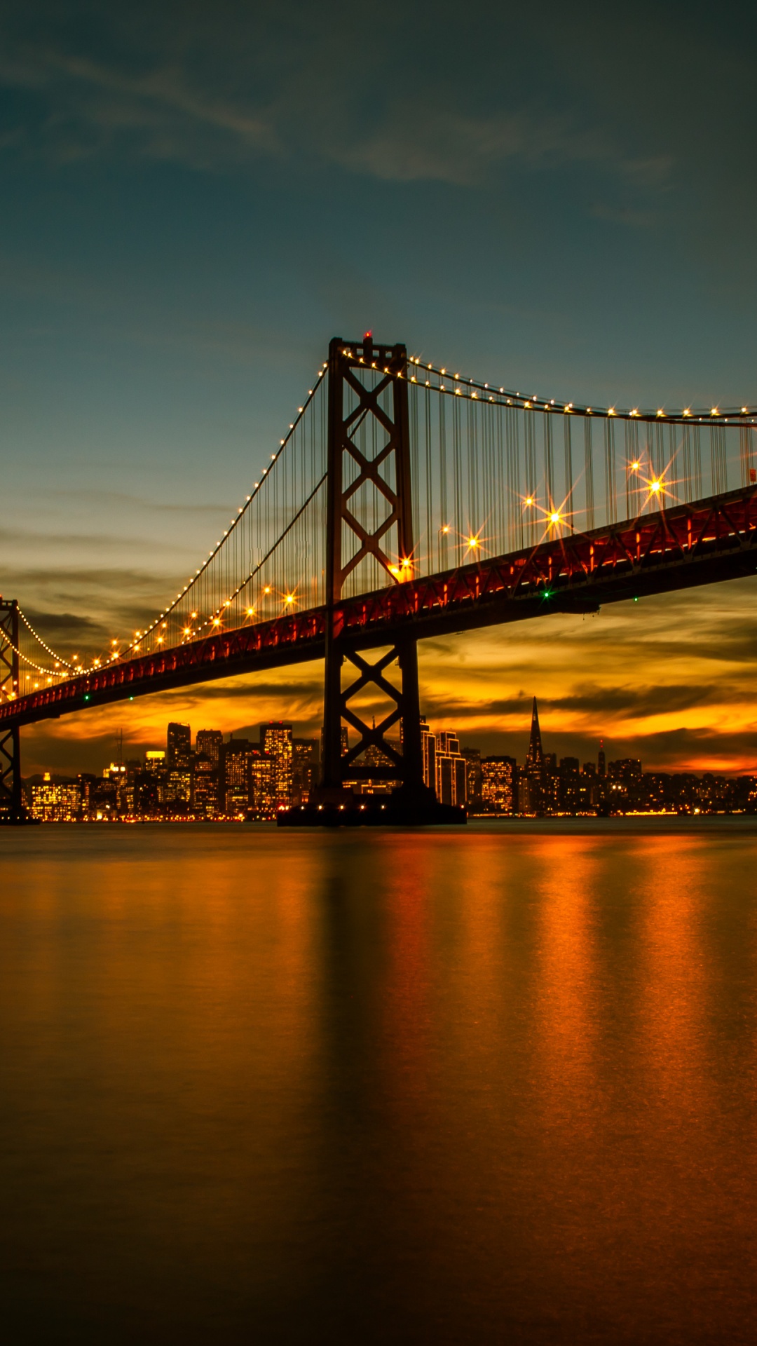 Обои Сан Франциско, Сан-Франциско-Окленд Бэй-Бридж, мост Golden Gate, вода,  гидроресурсы на телефон Android, 1080x1920 картинки и фото бесплатно