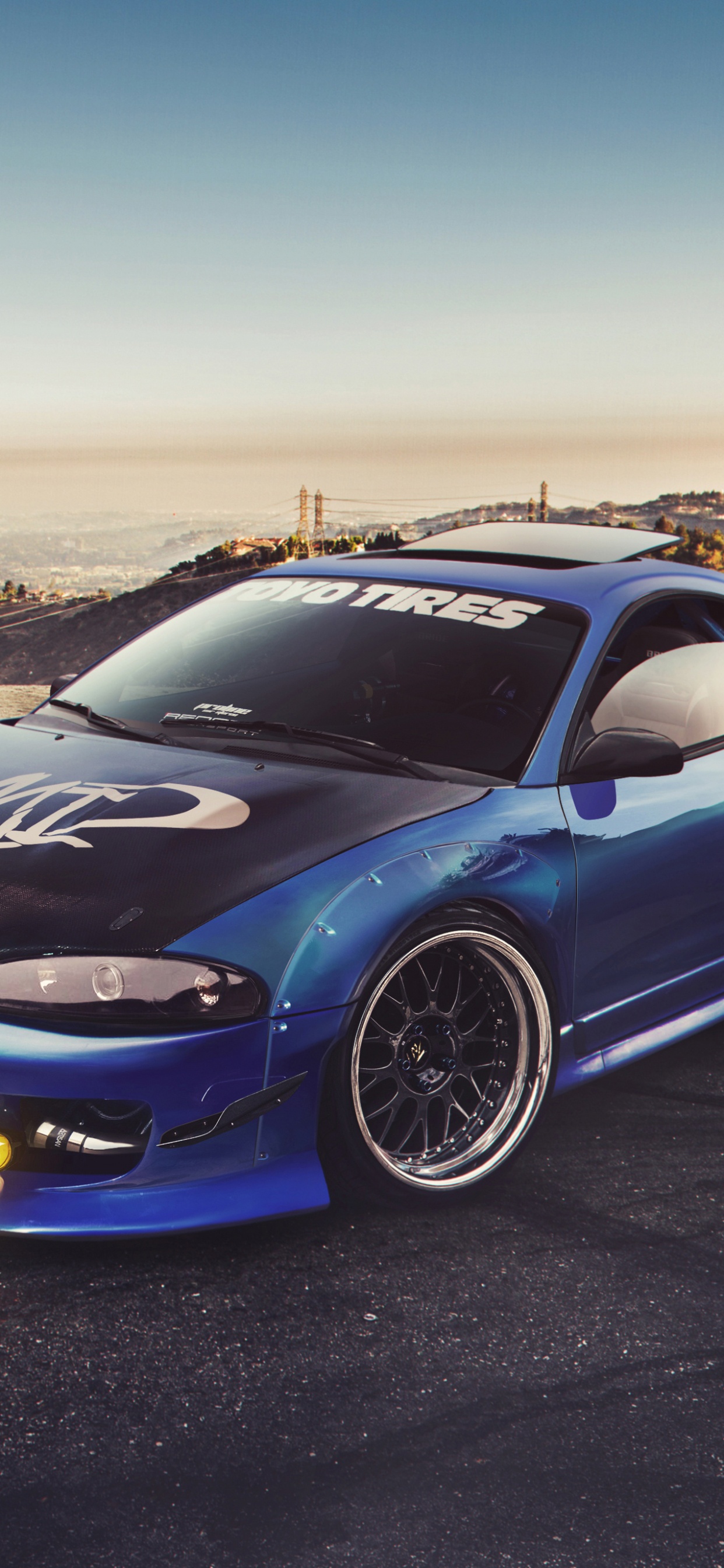 Обои Мицубиси Моторс, кузов купе, седан, 2009 Мицубиси Эклипс, обод в разрешении 1242x2688