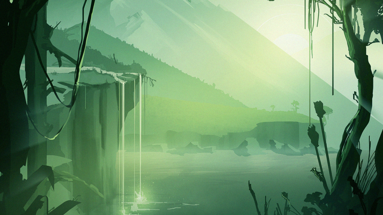 Обои природа, зеленый, окружающая среда, природный ландшафт, утро в разрешении 1280x720