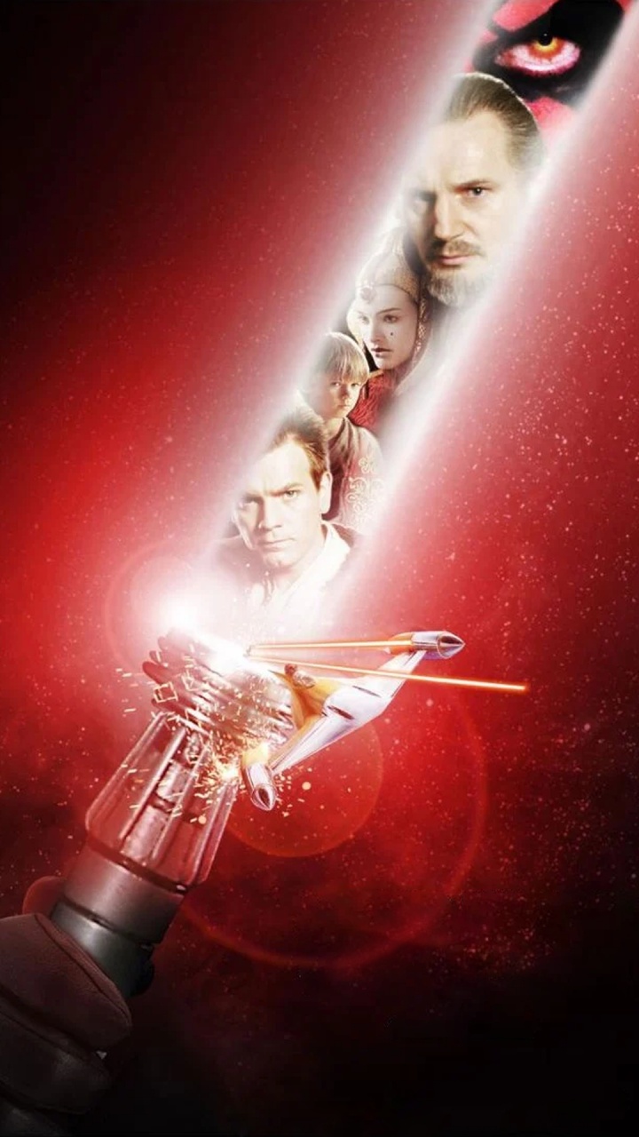 Обои звездные войны, Звездные войны Скрытая угроза, Джордж Лукас, Юэн МакГрегор, Натали Портман в разрешении 720x1280