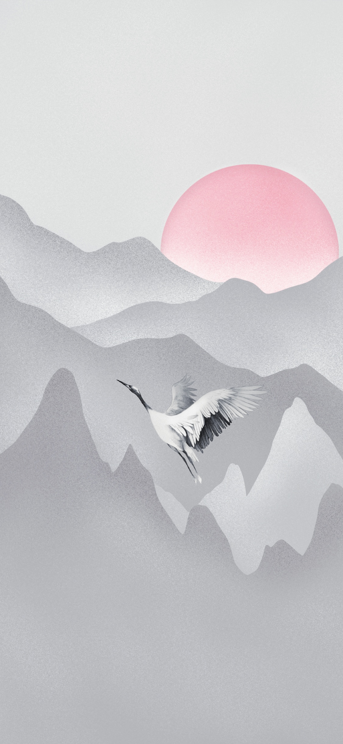 Обои атмосфера, гора, пейзаж, склон, крыло в разрешении 1125x2436