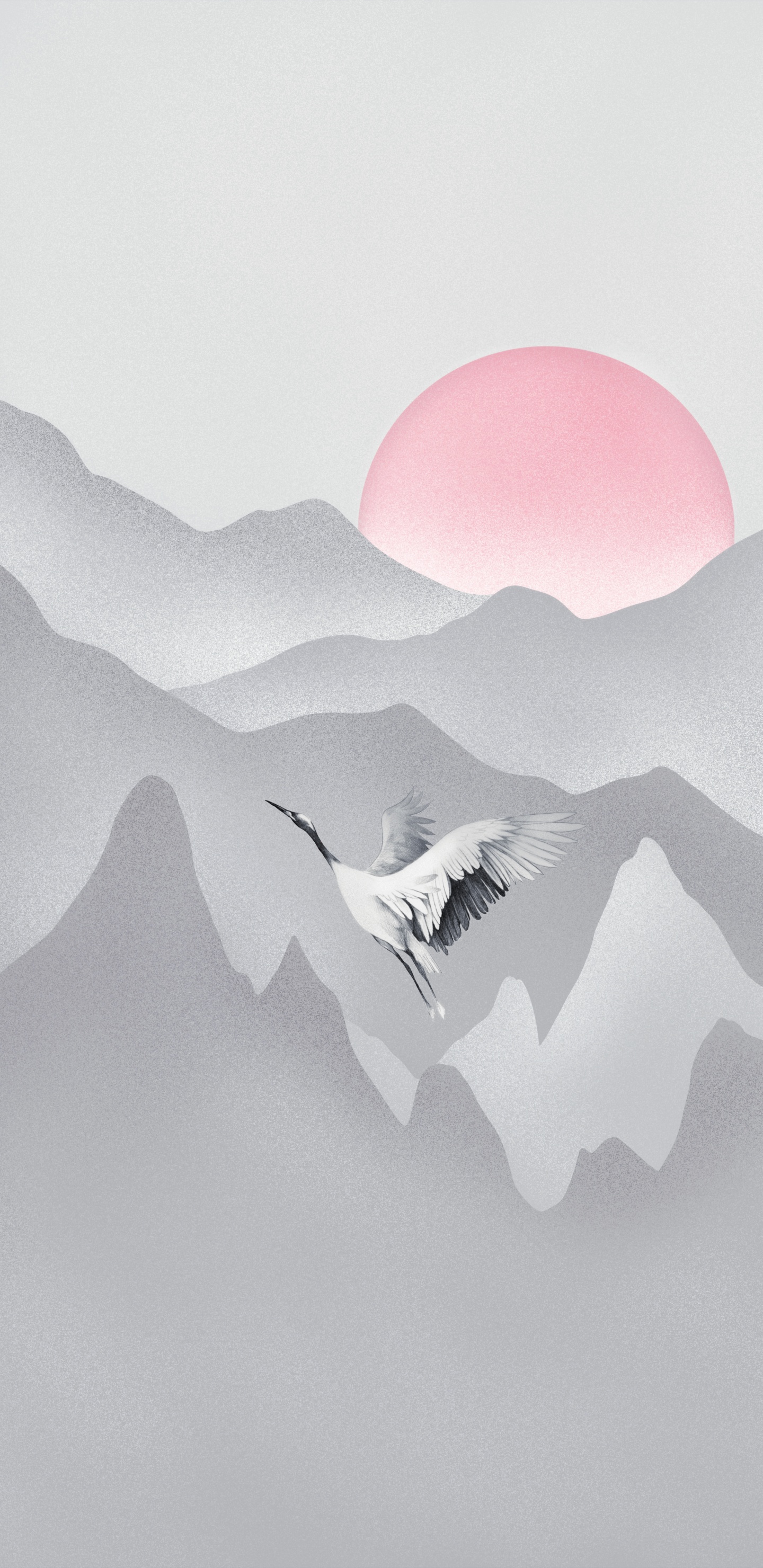 Обои атмосфера, гора, пейзаж, склон, крыло в разрешении 1440x2960