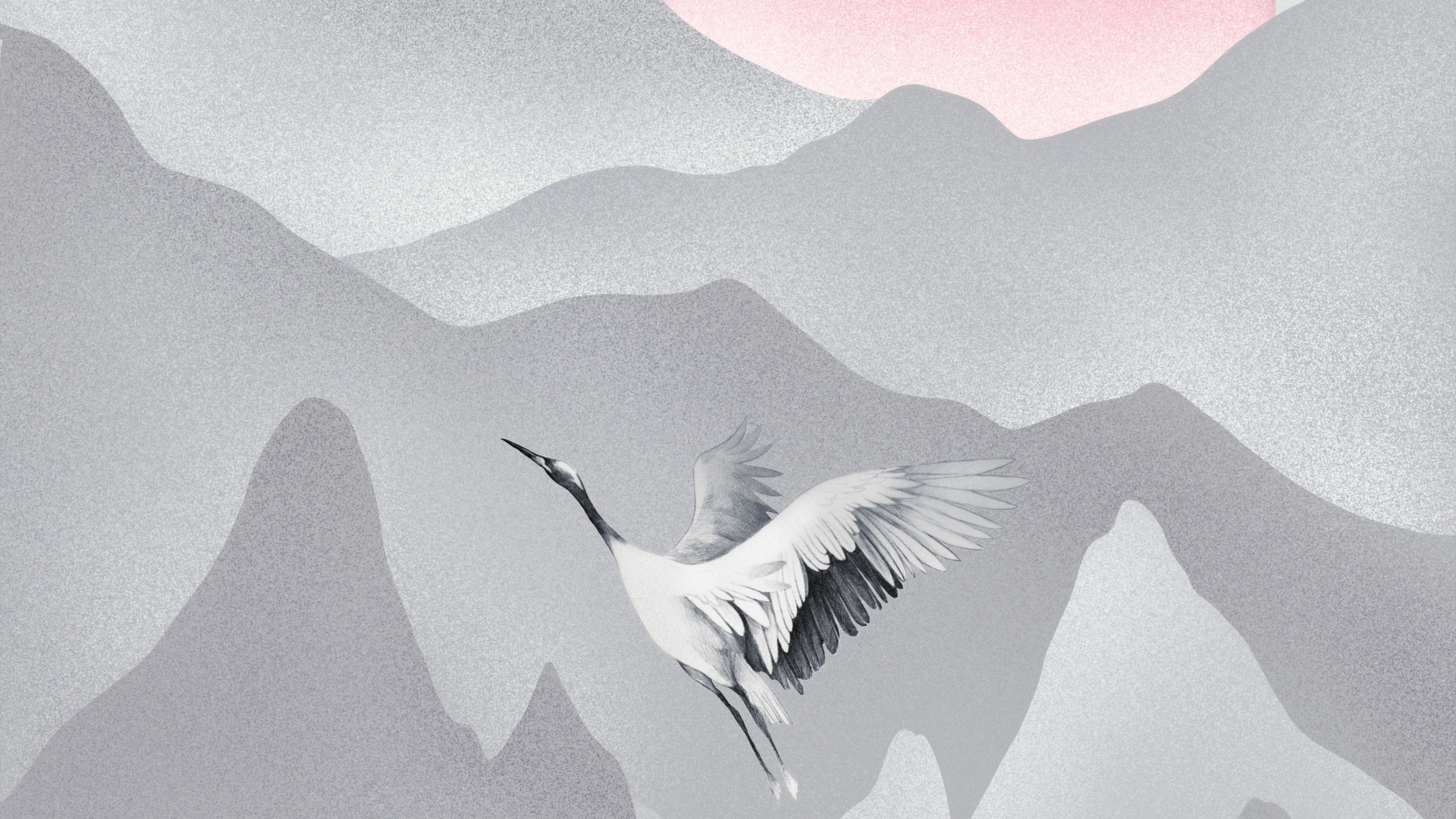 Обои атмосфера, гора, пейзаж, склон, крыло в разрешении 3840x2160