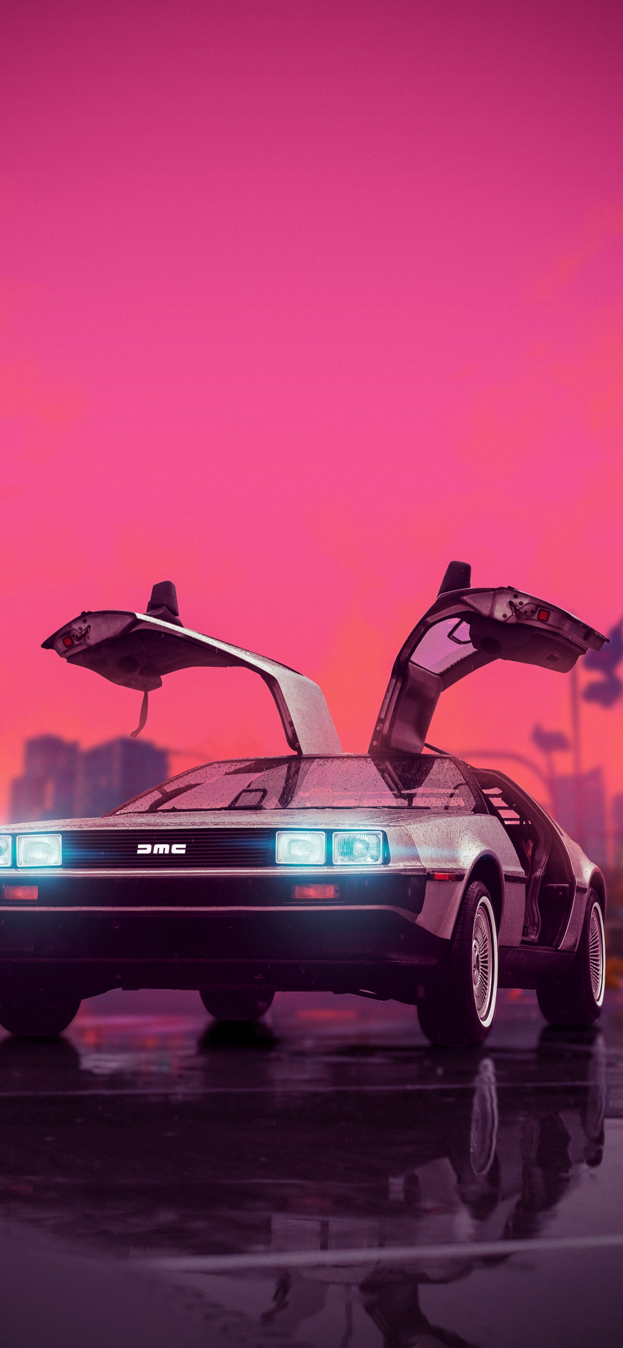 Обои отражение, легковые автомобили, Залетные Птицы, шина, колесо в разрешении 1242x2688