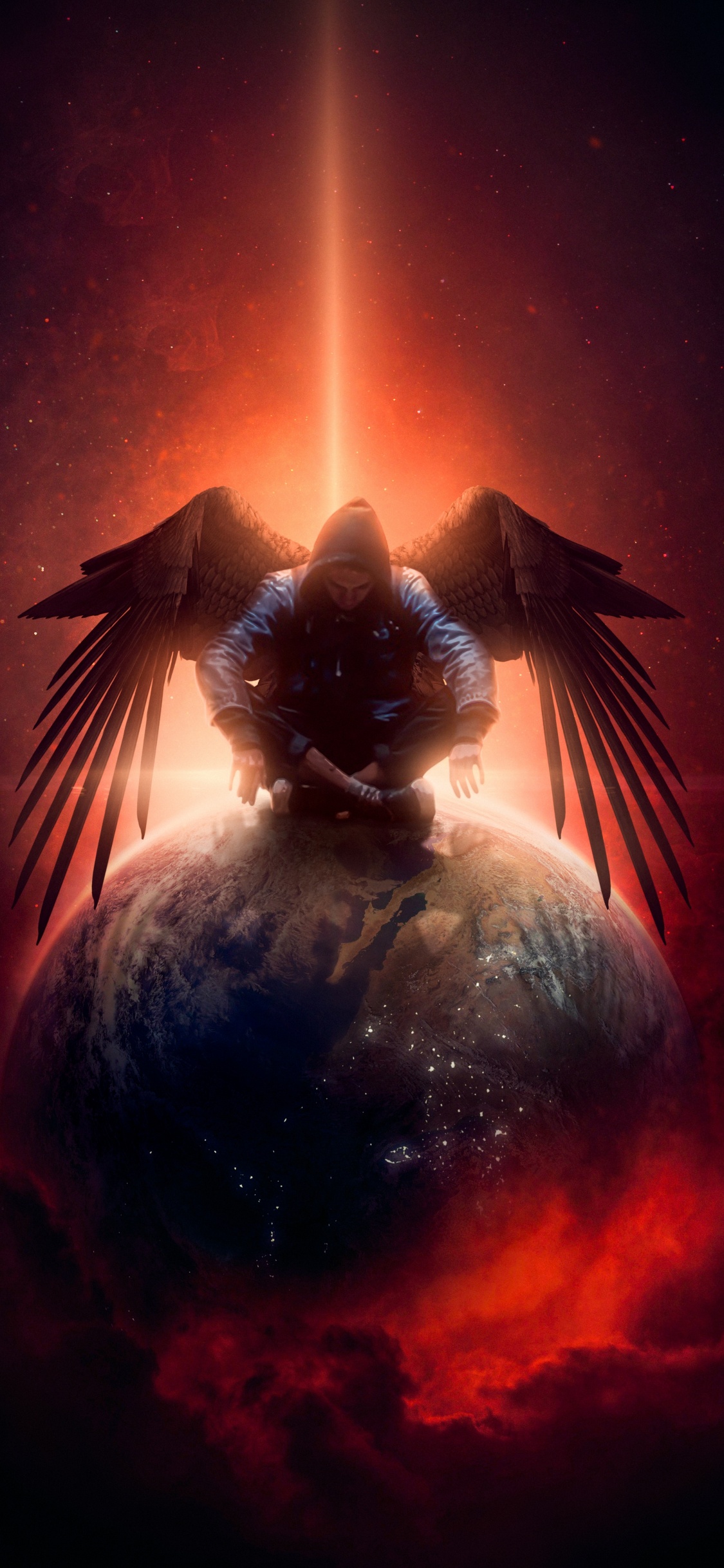 Обои Соколообразные, графический дизайн, istx eu esg cl a se 50 eo, птица, освещение в разрешении 1125x2436