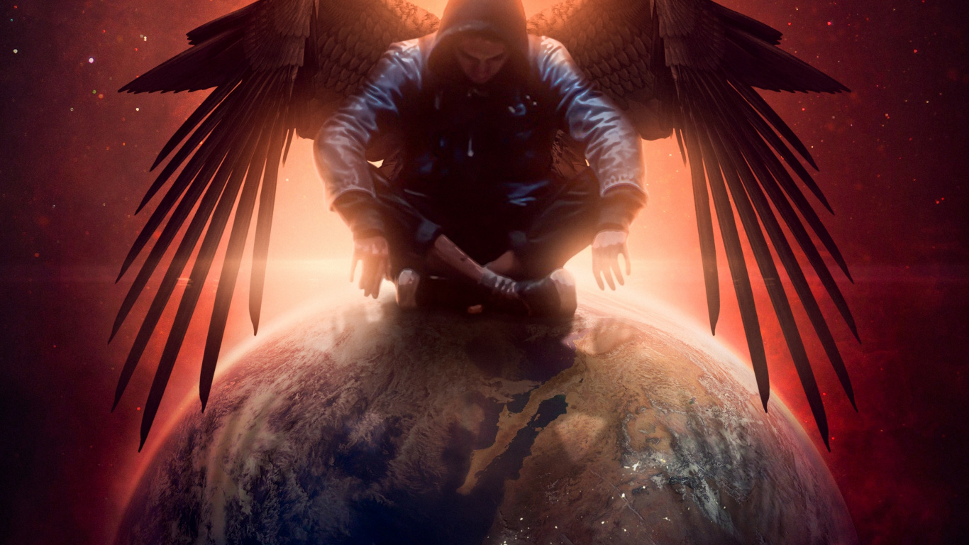 Обои Соколообразные, графический дизайн, istx eu esg cl a se 50 eo, птица, освещение в разрешении 1366x768