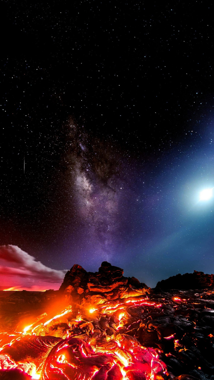 Обои Майк Мезуль, земля, ночь, атмосфера, свет в разрешении 750x1334