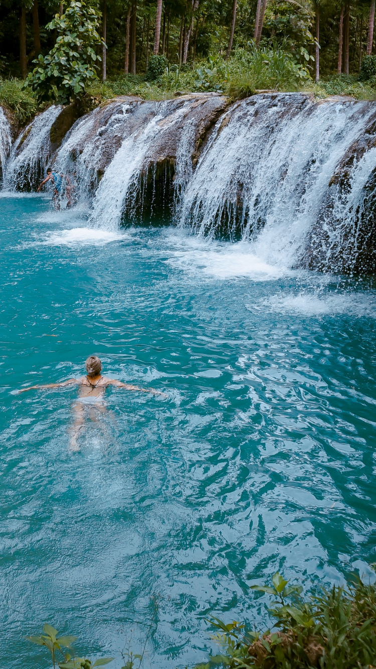 Обои водопад, водоем, гидроресурсы, вода, природа в разрешении 750x1334