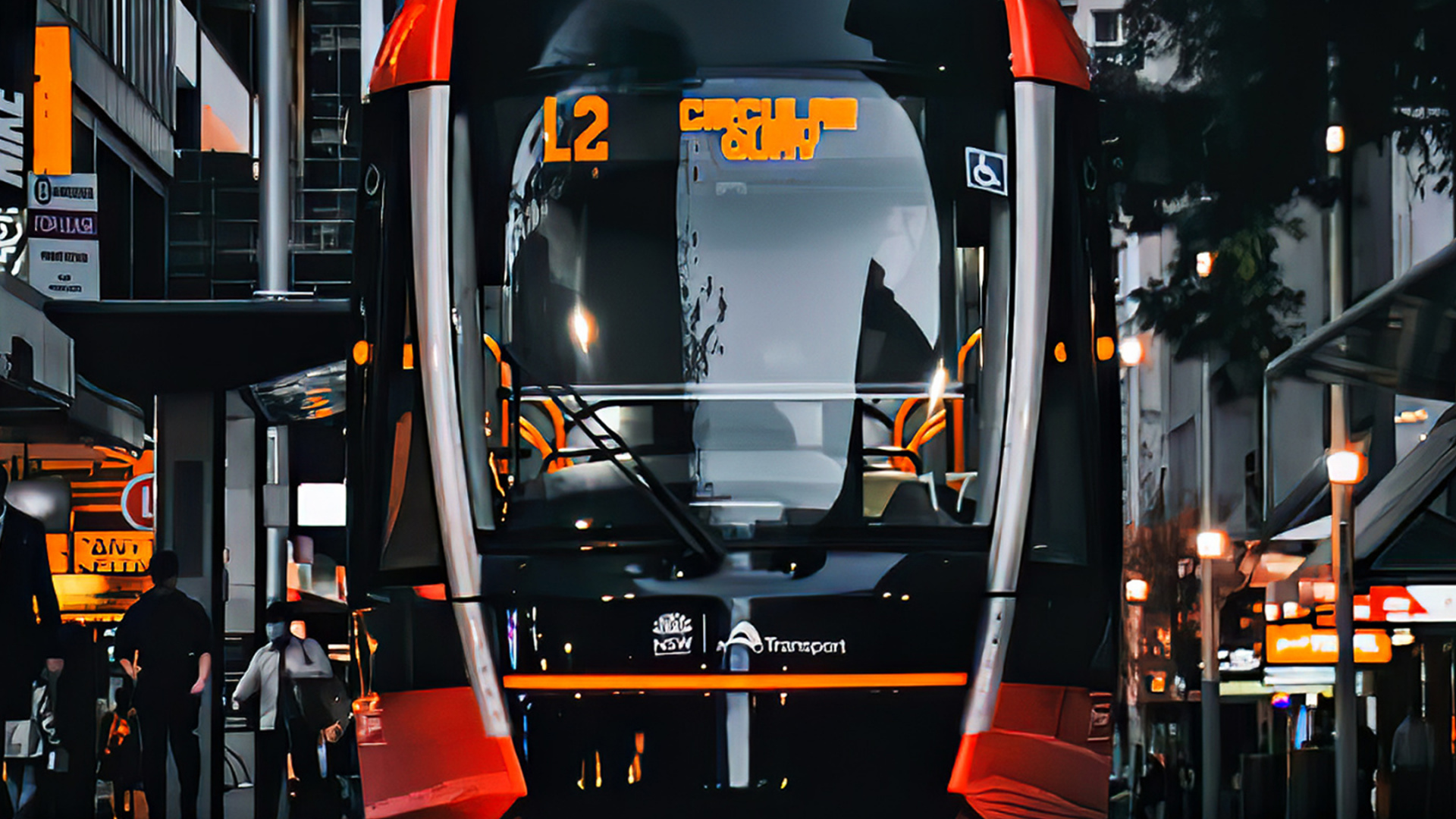 Обои общественный транспорт, железнодорожный транспорт, транспорт, трамвай, здание в разрешении 1920x1080