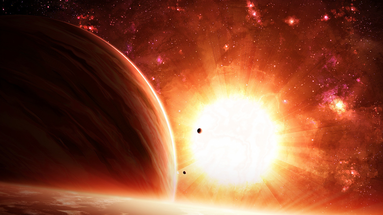 Обои космос, планета, атмосфера, космическое пространство, астрономический объект в разрешении 1280x720