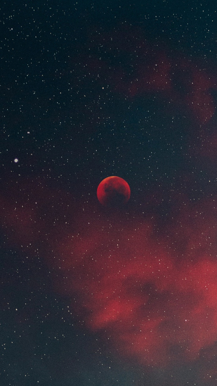 Обои атмосфера, луна, природный ландшафт, Галактика, астрономический объект в разрешении 720x1280