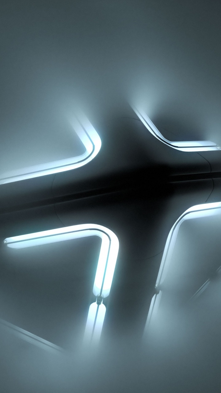 Обои свет, темнота, неон, графика, черный и белый в разрешении 720x1280