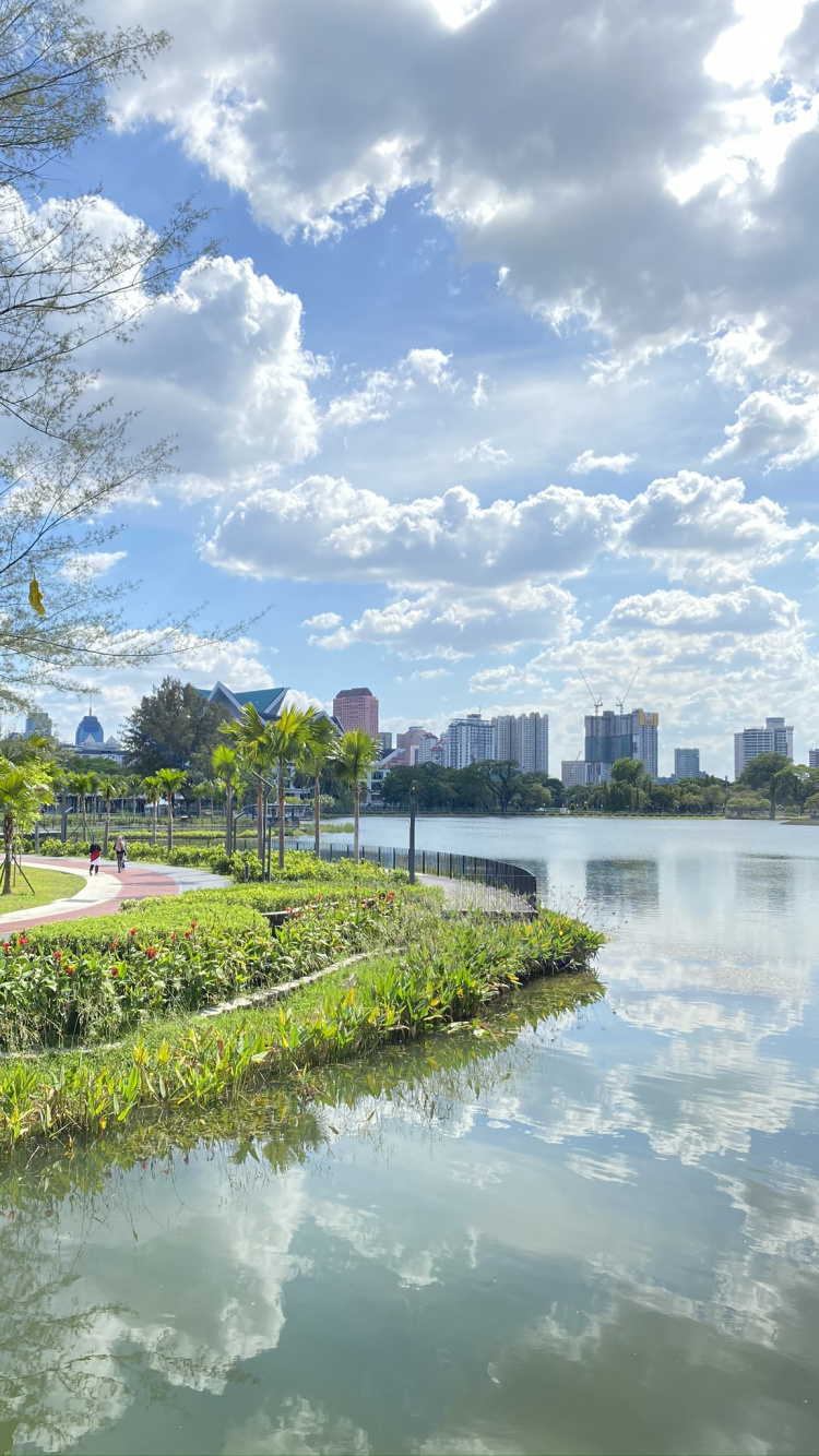 Обои отражение, водоем, природа, природный ландшафт, водный путь в разрешении 750x1334