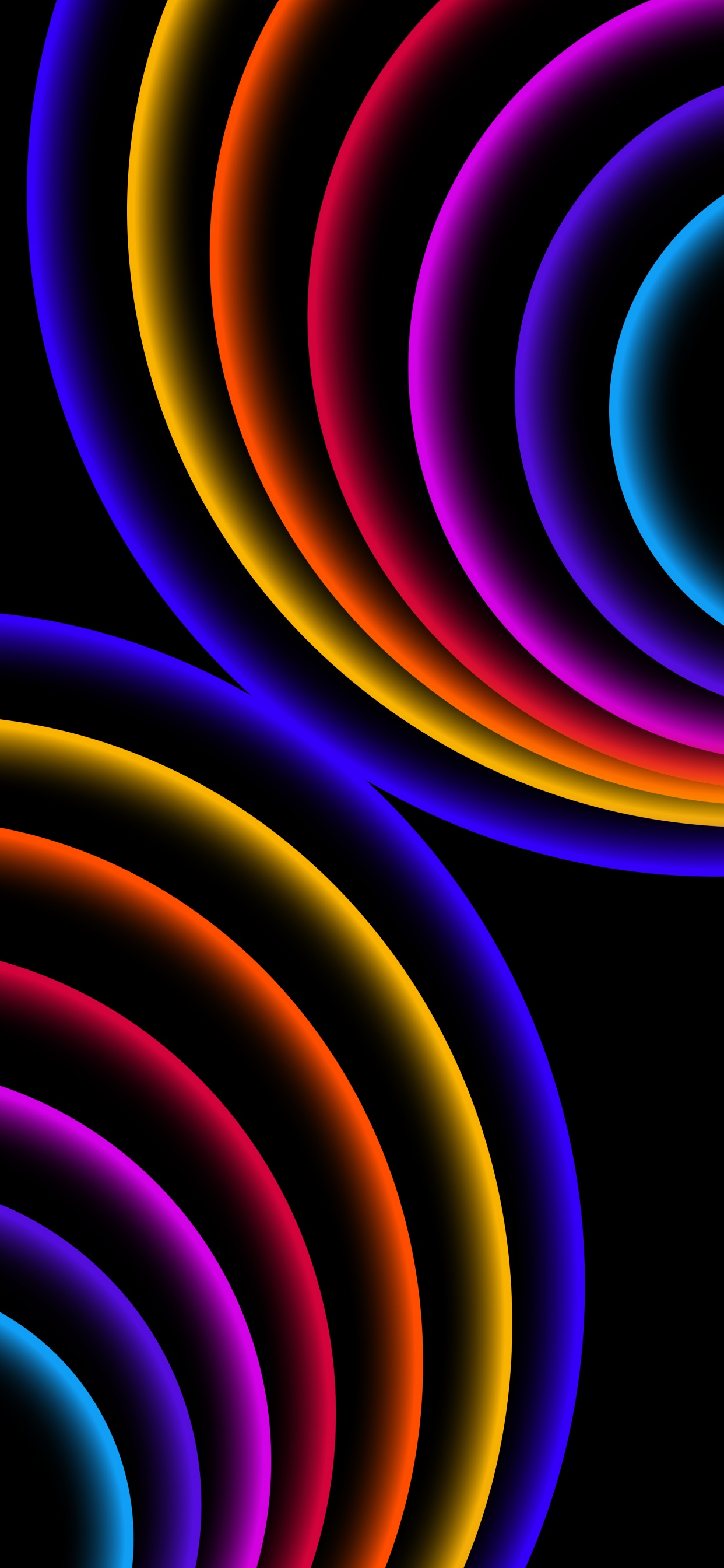 Обои фрактальное искусство, яблоко, ios, красочность, свет в разрешении 1242x2688