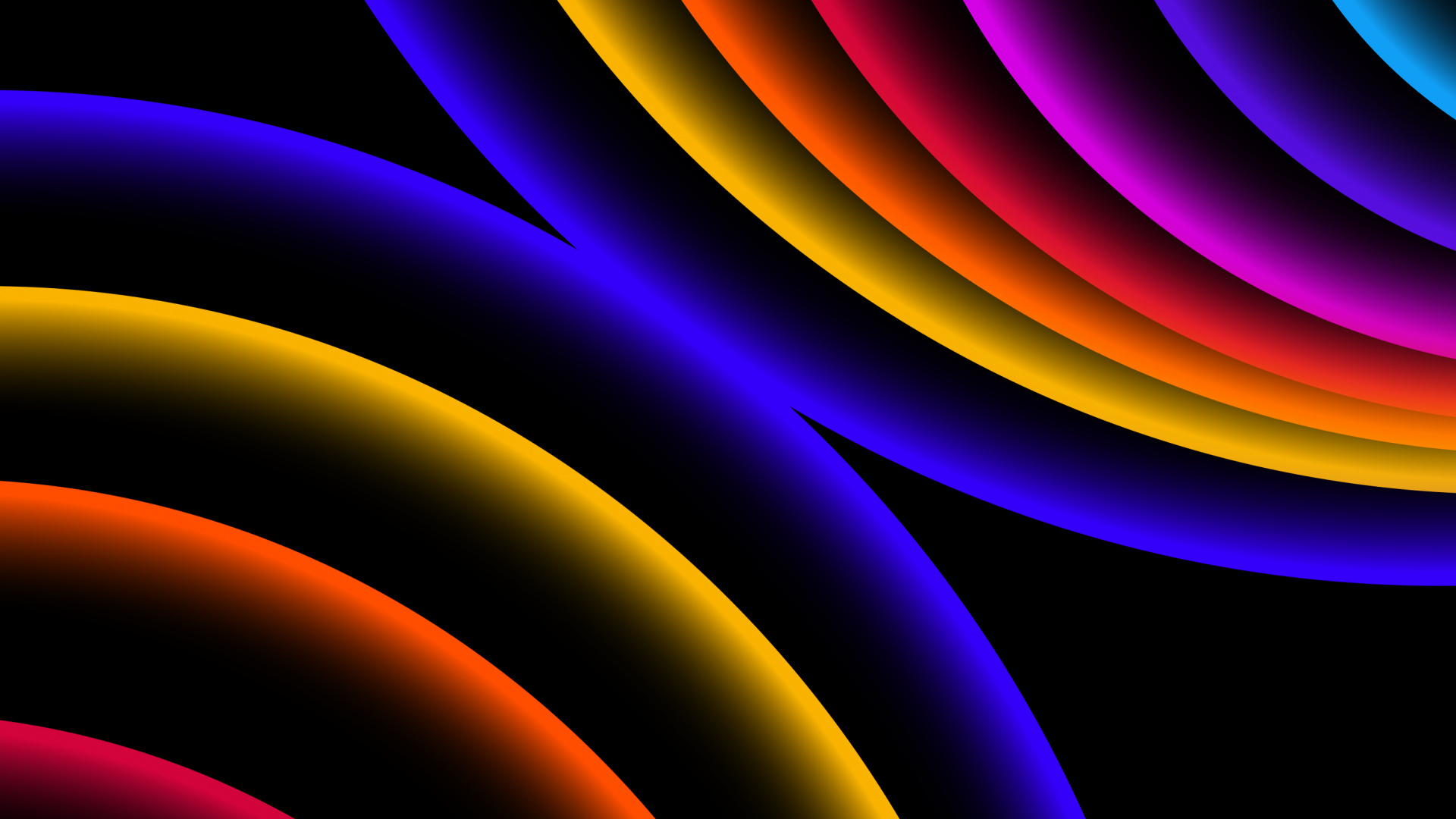 Обои фрактальное искусство, яблоко, ios, красочность, свет в разрешении 1920x1080