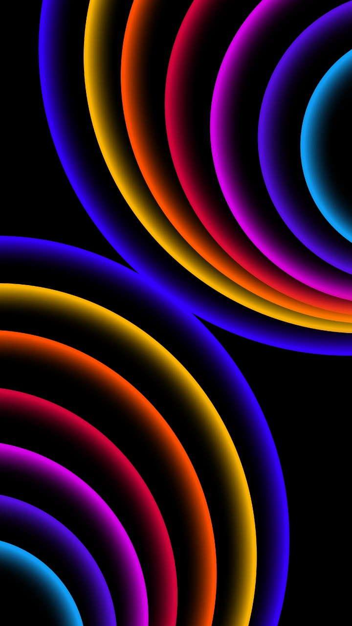 Обои фрактальное искусство, яблоко, ios, красочность, свет в разрешении 720x1280