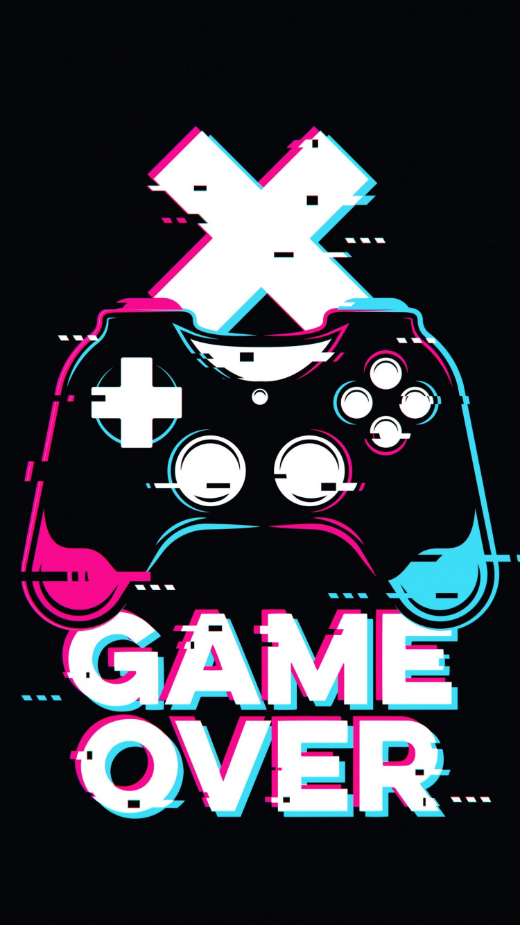 Обои игровой контроллер, джойстик, символ, графический дизайн, дизайн в разрешении 750x1334