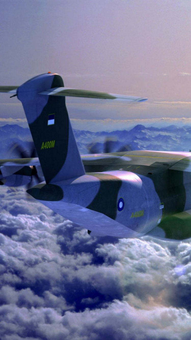 Обои Аэробус А400М Атлас, Аэробус, самолет, самолеты, аэрокосмическая техника в разрешении 750x1334