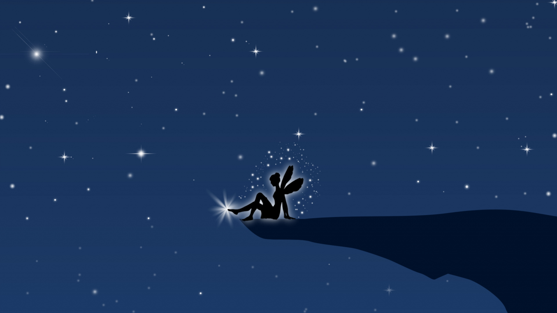 Обои фея, ночь, зубная фея, луна, астрономический объект в разрешении 1920x1080