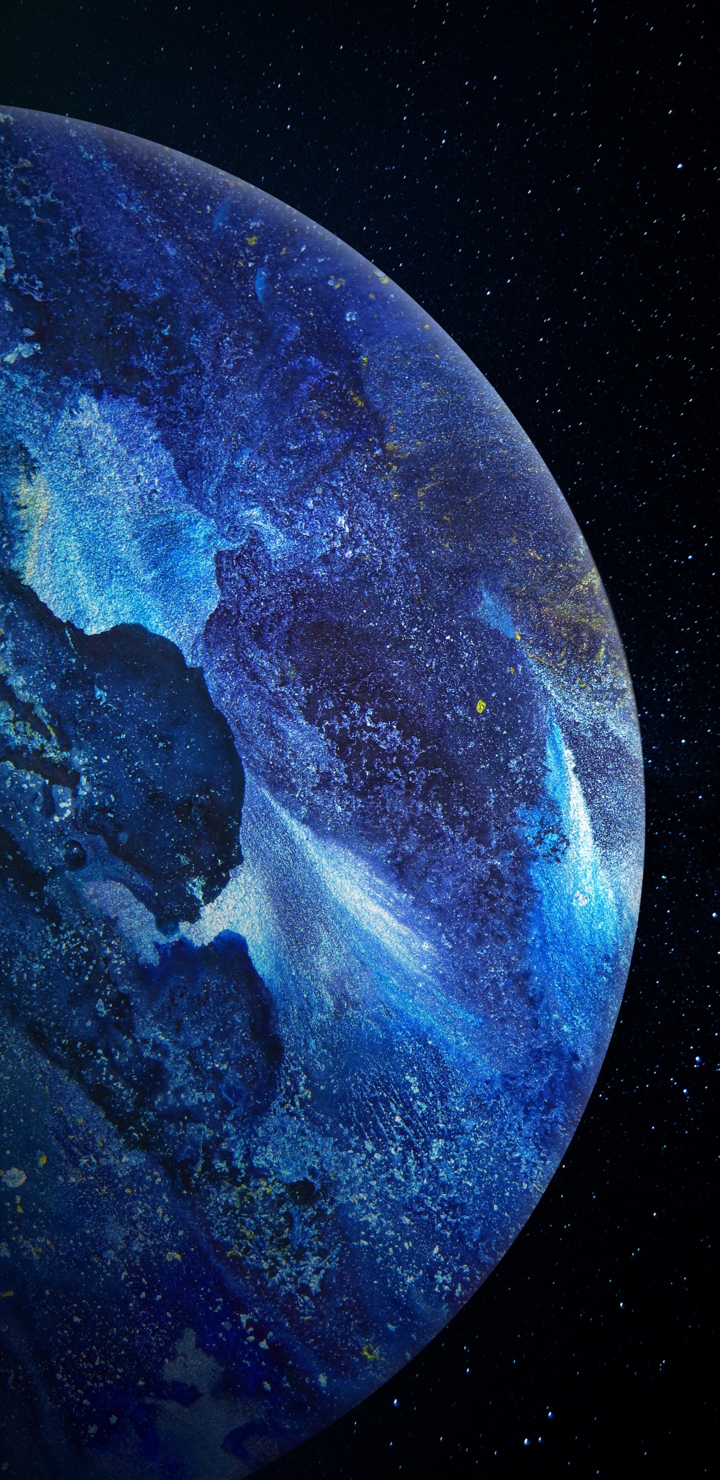 Обои живопись, абстрактное искусство, арт, художник, атмосфера в разрешении 1440x2960