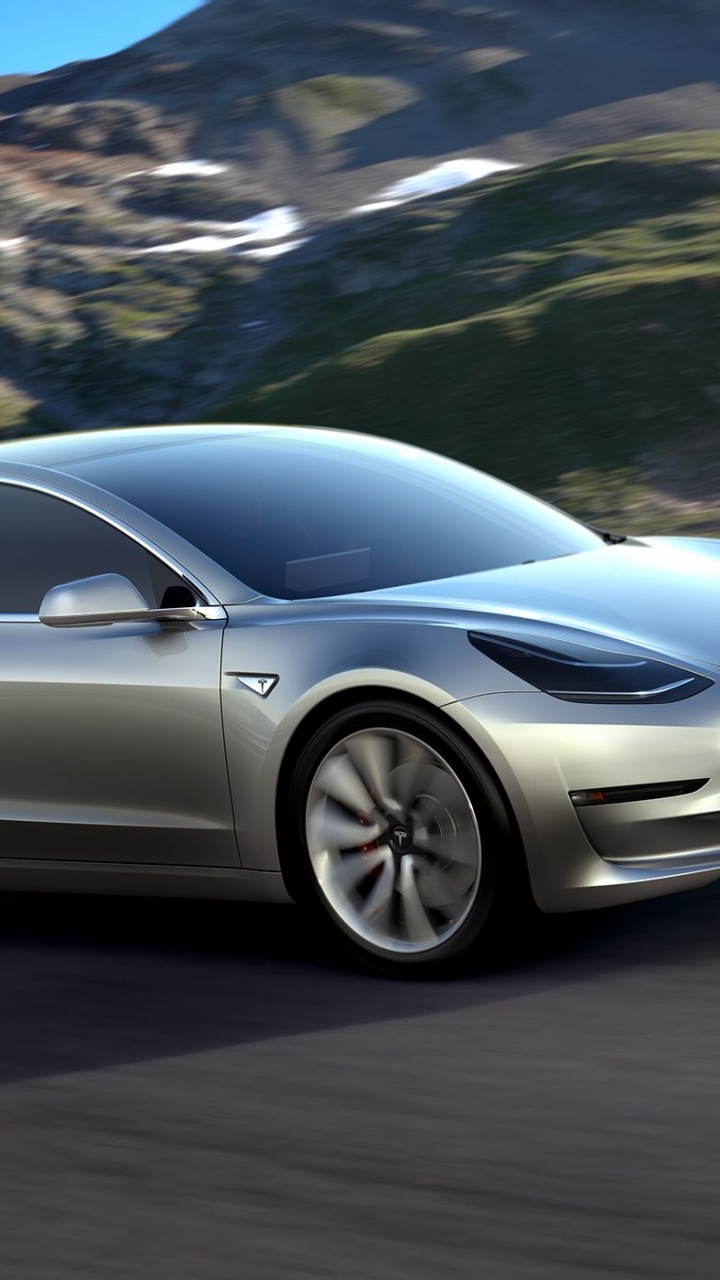 Обои авто, автомобиль, автомобиль среднего размера, 2016 Тесла Модель S, электромобиль в разрешении 720x1280