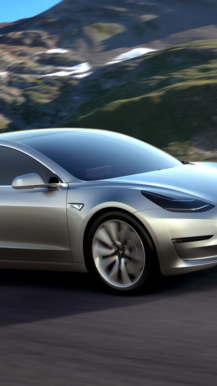 Обои авто, автомобиль, автомобиль среднего размера, 2016 Тесла Модель S, электромобиль в разрешении 750x1334