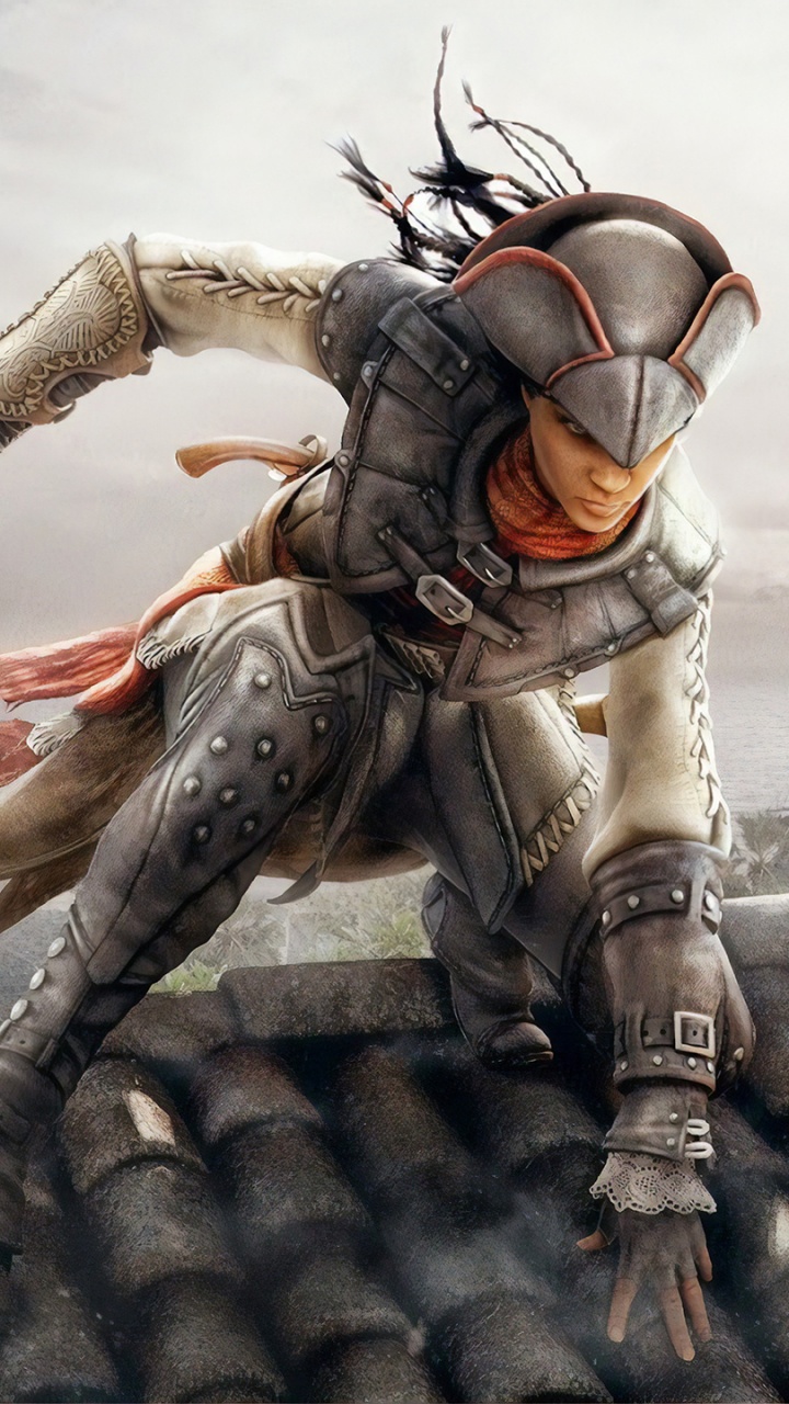 Обои Assassins Creed III, assassins creed, ubisoft, Авелина де Grandpr, xbox 360 в разрешении 720x1280