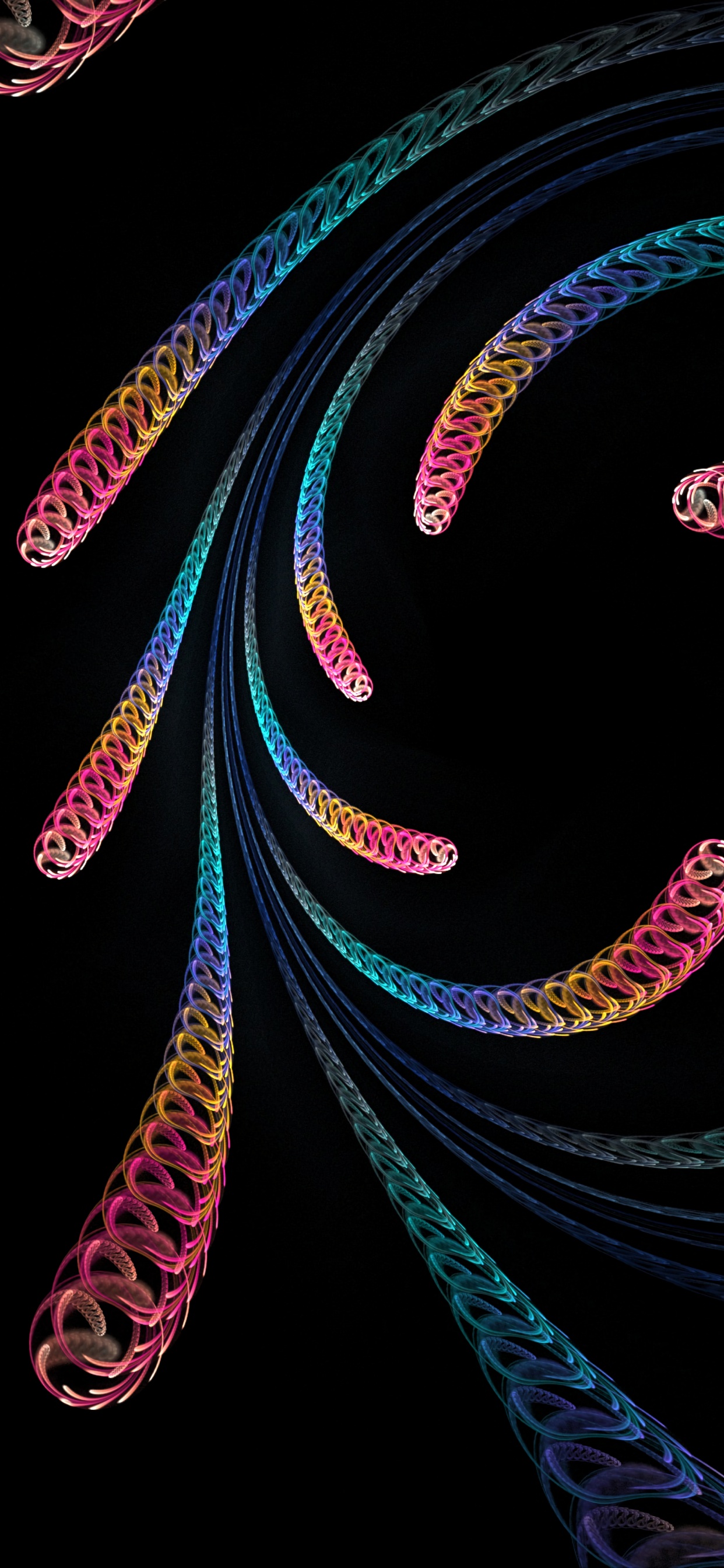 Обои графический дизайн, узор, фрактальное искусство, графика, арт в разрешении 1242x2688