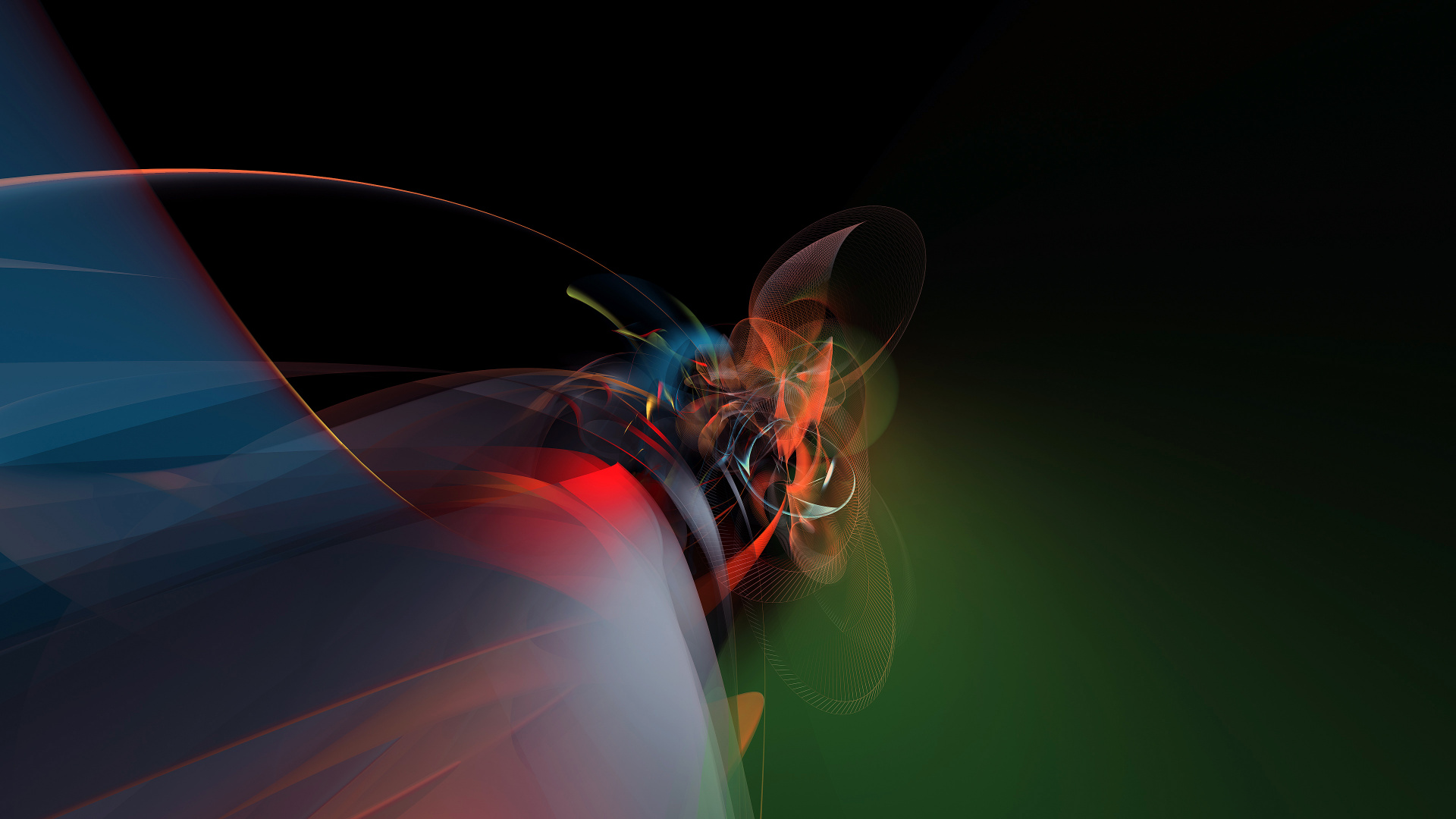 Обои графика, арт, свет, автомобильное освещение, авто в разрешении 1920x1080