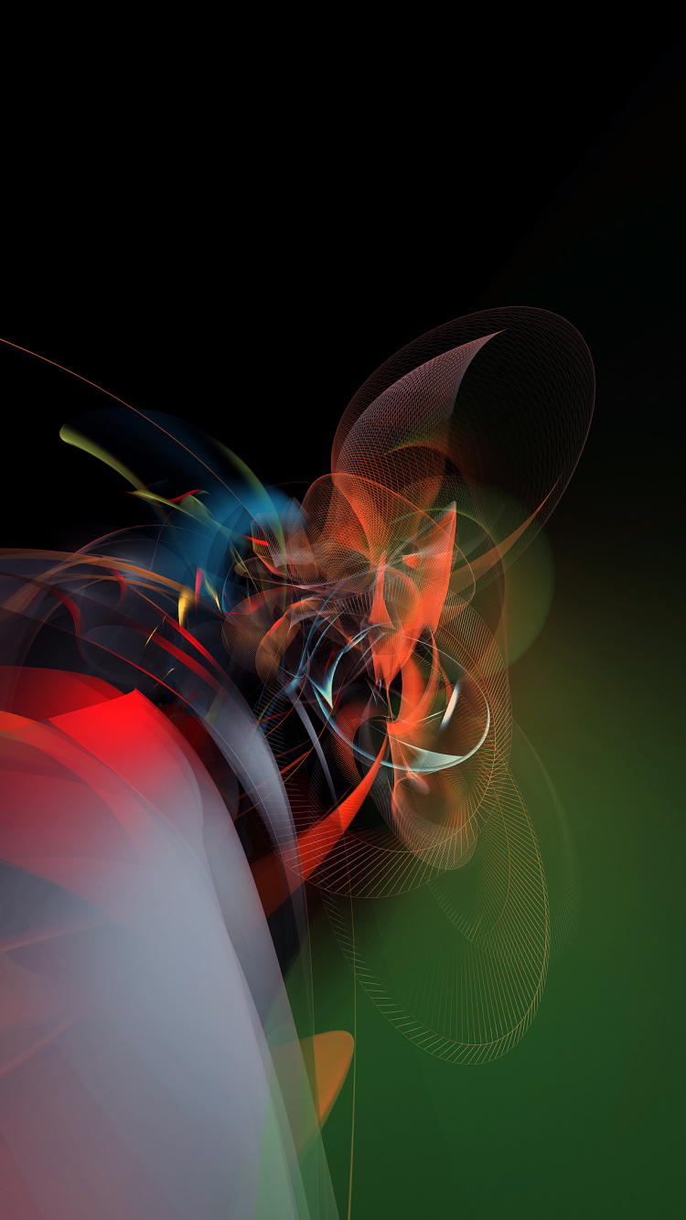 Обои графика, арт, свет, автомобильное освещение, авто в разрешении 750x1334